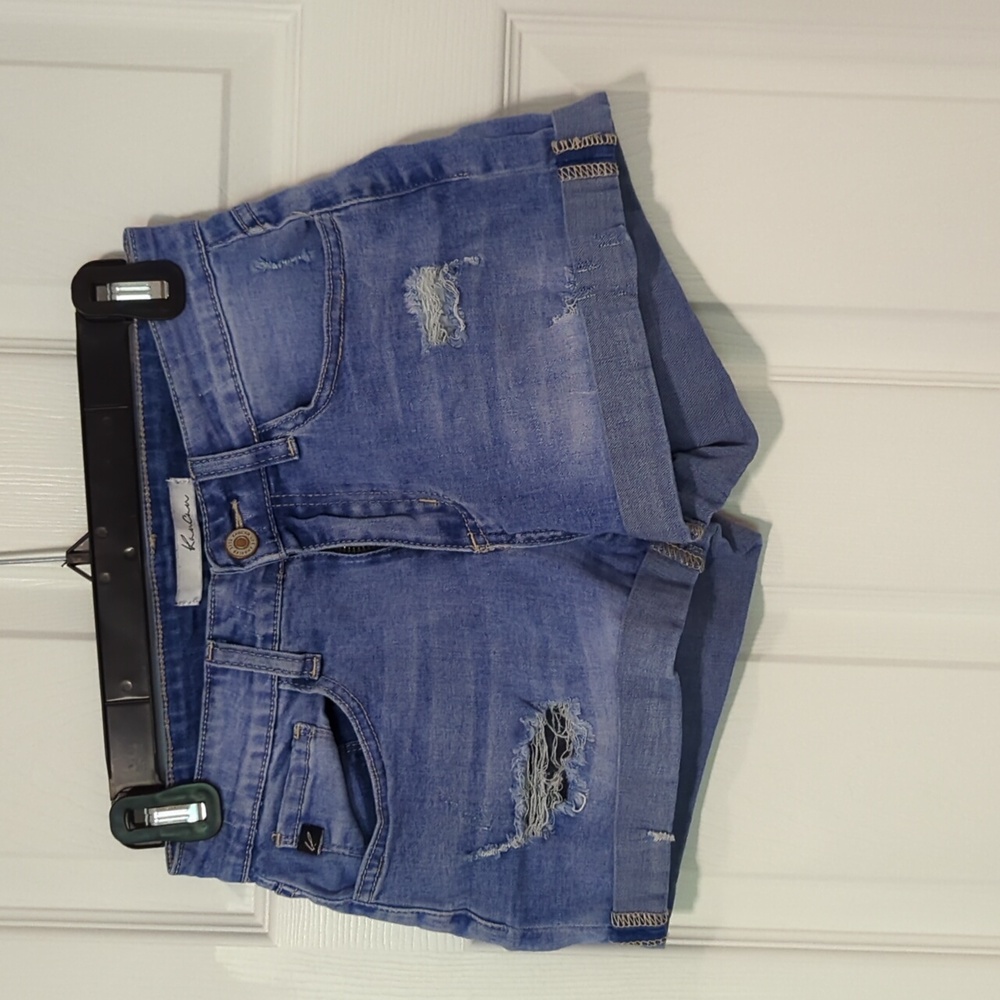 ☀️ Blue Stretchy Jean Shorts - 25